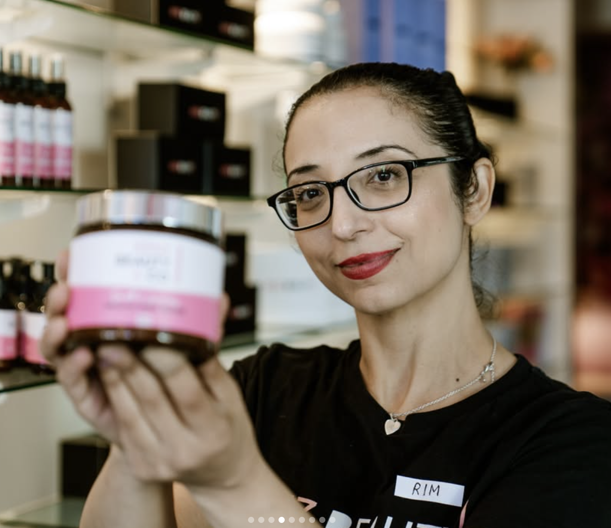 Founder of Kenz Beauty in the clinic